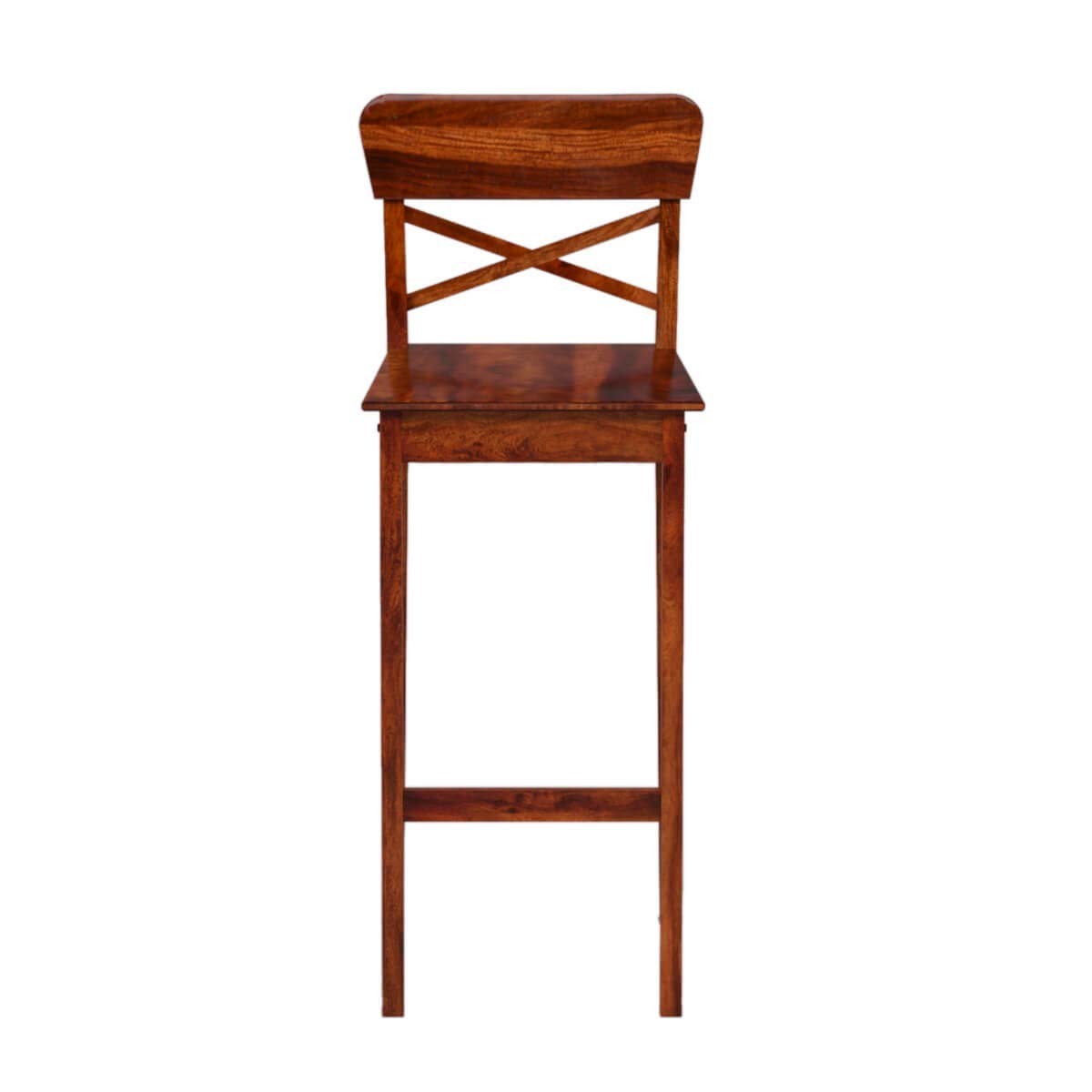 ODEJIA Sheesham Wood Bar Chair Set of 2 - Casual Backless Wooden Stool for Restaurant, Bar, Kitchen, and Café