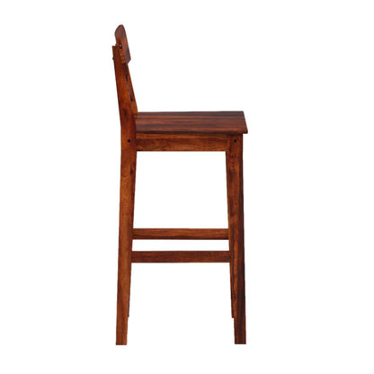 ODEJIA Sheesham Wood Bar Chair Set of 2 - Casual Backless Wooden Stool for Restaurant, Bar, Kitchen, and Café