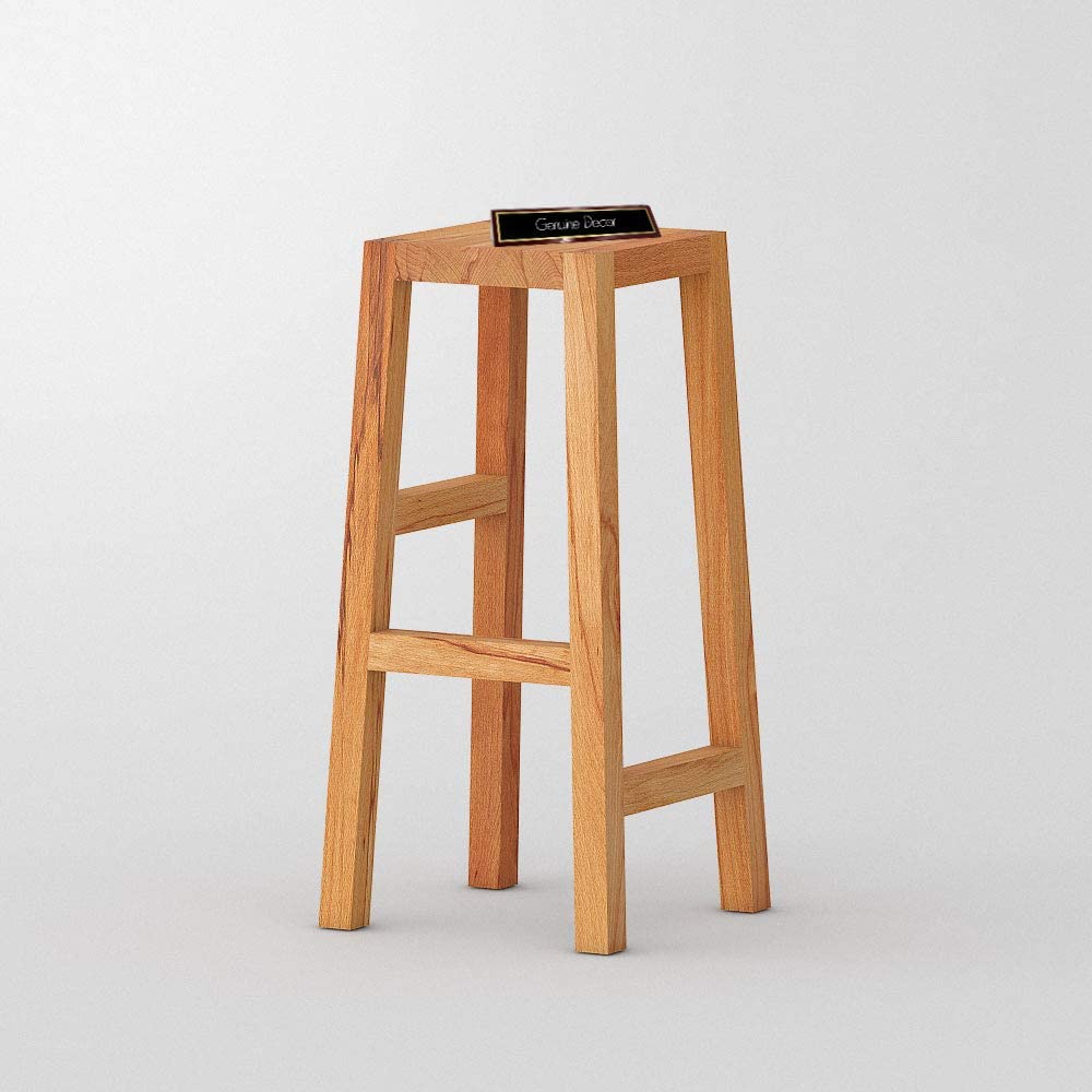 ODEJIA Classic Solid Wood Saddle - Seat Kitchen Counter Stool Set of one - ODEJIA Bar Stool