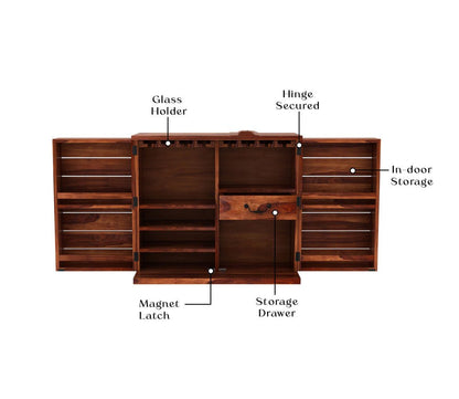 Odejia Furniture Bar Cabinet Dimensions (Cm): L 86.4 x W 40.6 x H 76.2 - ODEJIA Bar Cabinet