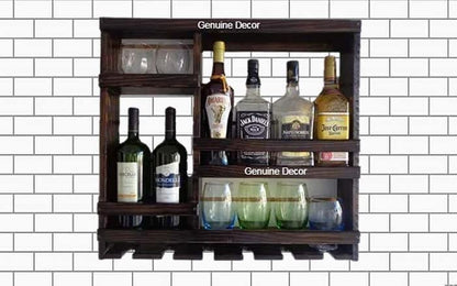 Odejia Furniture Bar Cabinet for Space Wine Glass Holder Extra Large Hold 8 Bottles and 12 Wine Glass - ODEJIABar Cabinet