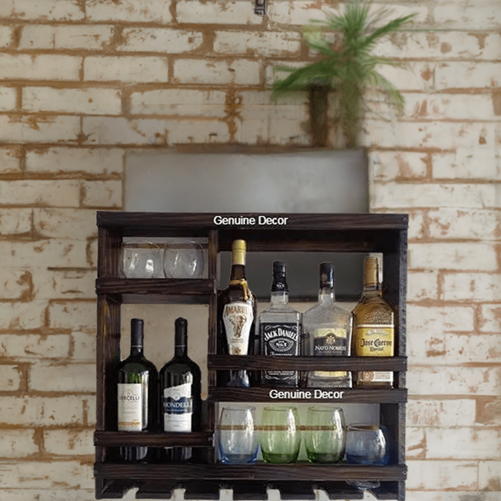 Odejia Furniture Bar Cabinet for Space Wine Glass Holder Extra Large Hold 8 Bottles and 12 Wine Glass - ODEJIABar Cabinet