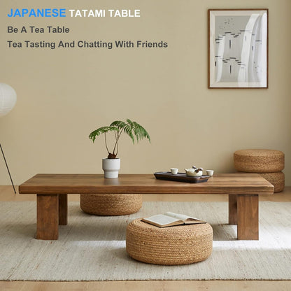 Odejia Furniture Japanese Style Sheesham Wood Coffee Table for Living Room, Dining Room, Bedroom, Kitchen, Office Home Decor - ODEJIA Coffee table