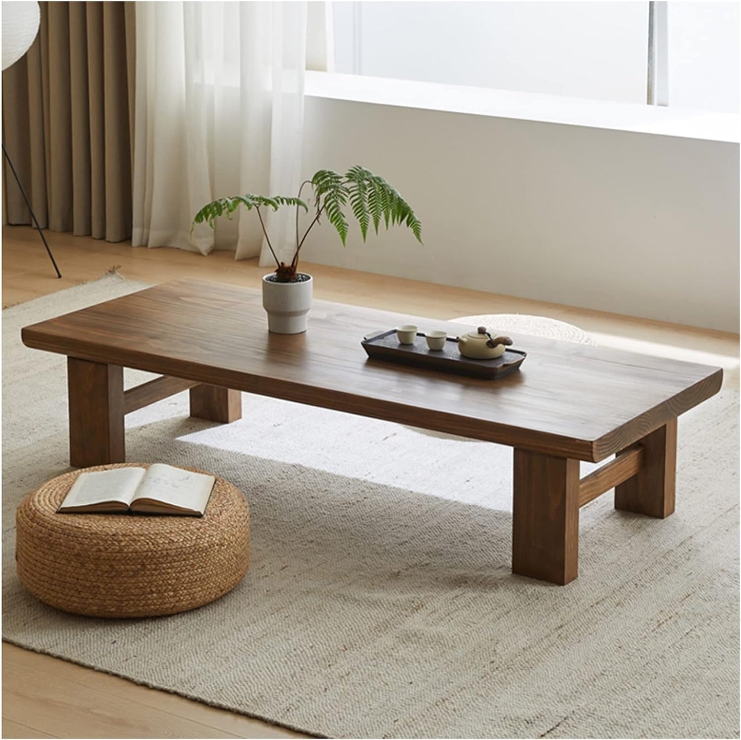 Odejia Furniture Japanese Style Sheesham Wood Coffee Table for Living Room, Dining Room, Bedroom, Kitchen, Office Home Decor - ODEJIA Coffee table