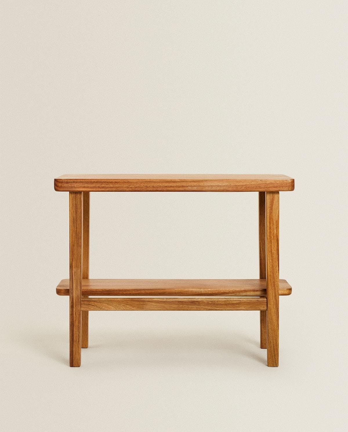 ODEJIA Handcrafted Wooden Side Table – 21"x9.8"x16.9", Natural Finish - ODEJIA End Table