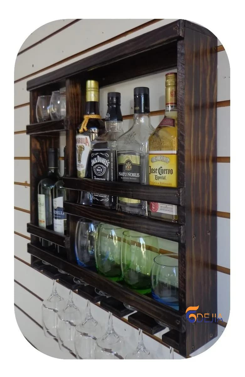 ODEJIA Jorden Wooden Wall - Mounted Bar Cabinet - Sheesham Wood Wine Storage - ODEJIA Bar Cabinet