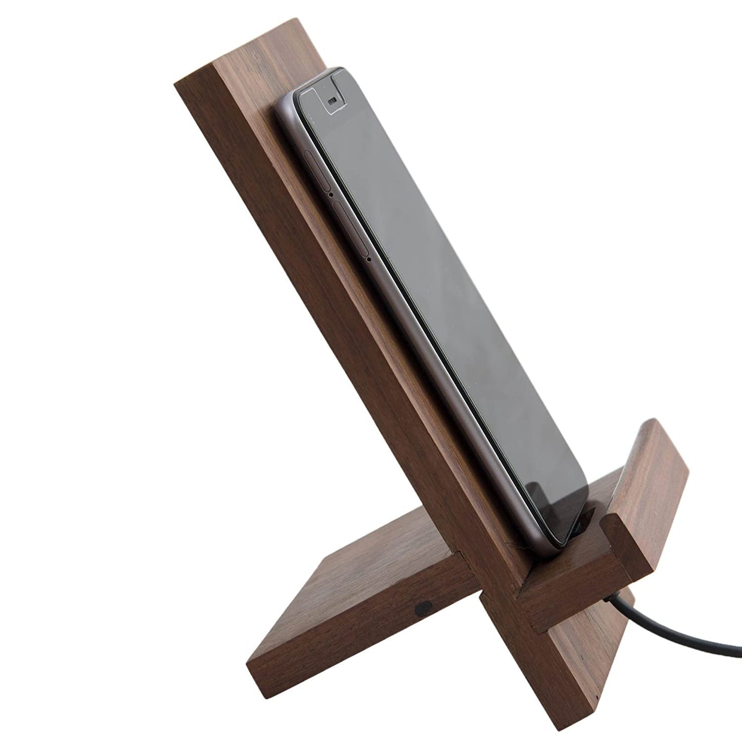 ODEJIA Premium Wooden Mobile Stand with Charging Slot - India - ODEJIA Mobile Holder